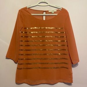 💥2/$10💥 Gorgeous Forever 21 (XXI) blouse 💖🧡💖